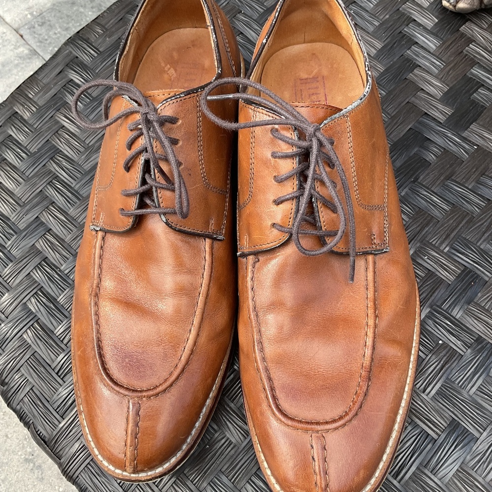 Millburn Brown Leather Mens Oxford Stitched  shoes size 9.5 style 500084